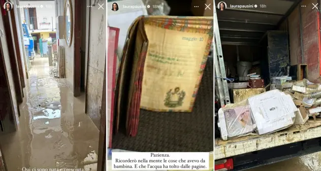 Laura Pausini mostra le foto della casa dopo l’alluvione. “Resta solo il ricordo”