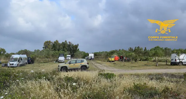 San Giovanni Suergiu. Campeggio abusivo scoperto con i droni della Forestale