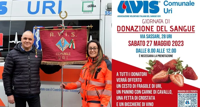 Uri, le squisite fragole locali per chi donerà il sangue sabato 27 maggio