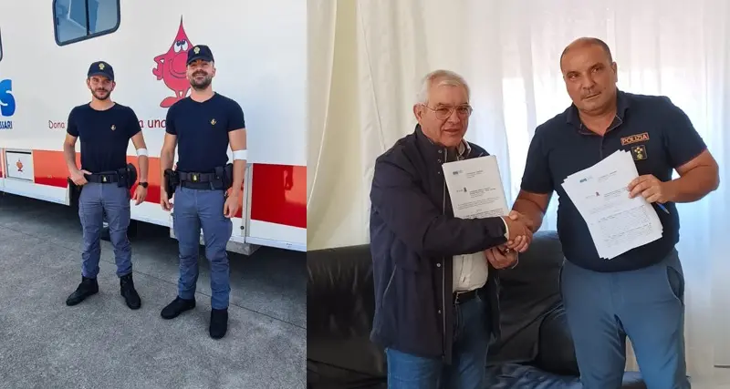 I DonatoriNati della Polizia al fianco dell’Avis regionale Sardegna per un grande atto di umanità