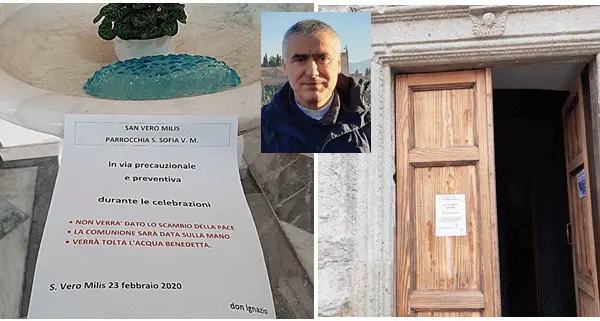 Paura Coronavirus, don Ignazio Serra: “Niente segno della pace e acqua benedetta”