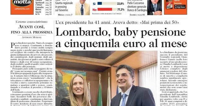 Scandalo dei vitalizi in Sardegna. Una serie di email all'origine dell'inchiesta \"Unione Sarda\"