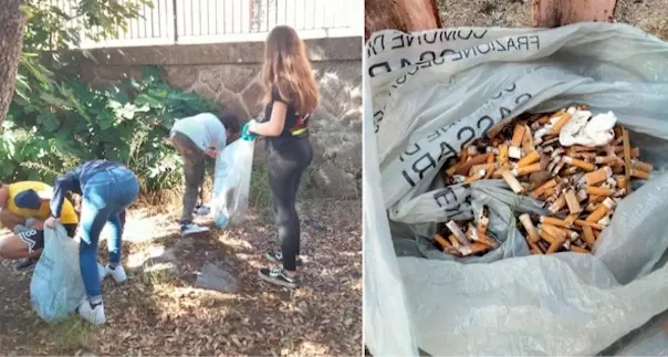 Sassari. Studenti a caccia di cicche ripuliscono un rione
