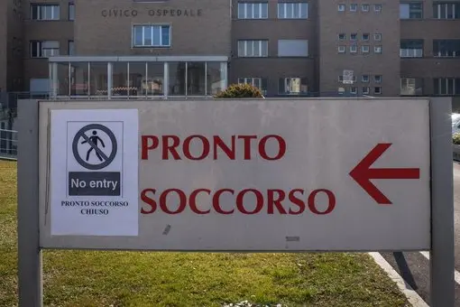 Chiuso il pronto soccorso dell\\u2019ospedale di Codogno, 22 Febbraio 2020Ansa/Matteo Corner