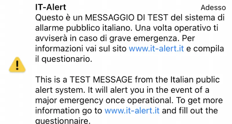 IT-Alert. Test di allerta nazionale: alle 12 hanno suonato i cellulari in Sardegna