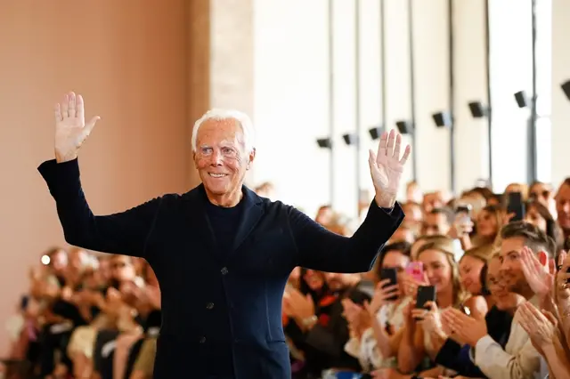 PARIS, FRANCE - JULY 2: Designer Giorgio Armani at the Giorgio Armani Prive show during Paris Haute Couture Fall/Winter 2019/2020 on July 2, 2019 in Paris, France. (Photo by Estrop/Getty Images)