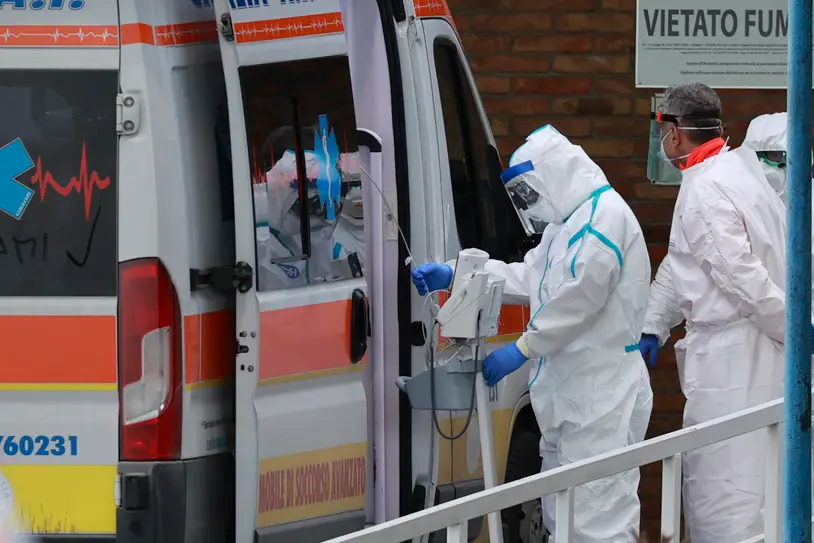 Napoli 08-03-2020 Ospedale Cotugno continuano l\\u2019emergenza per il coronavirus  (Newfotosud Alessandro Garofalo)