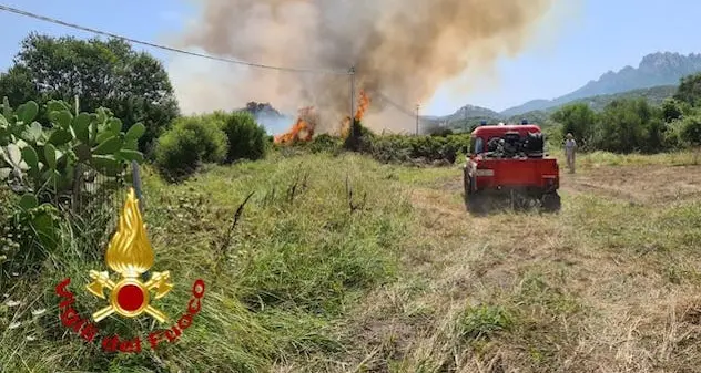 Incendio ad Arzachena, evacuata una casa