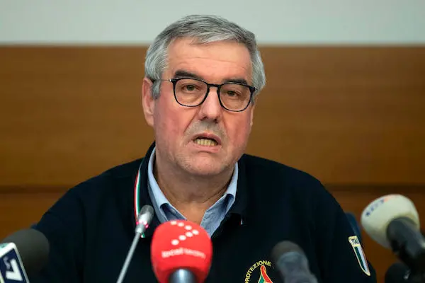 Il capo della protezione civile Angelo Borrelli in conferenza stampa, Roma, 7 marzo 2020. ANSA/MASSIMO PERCOSSI