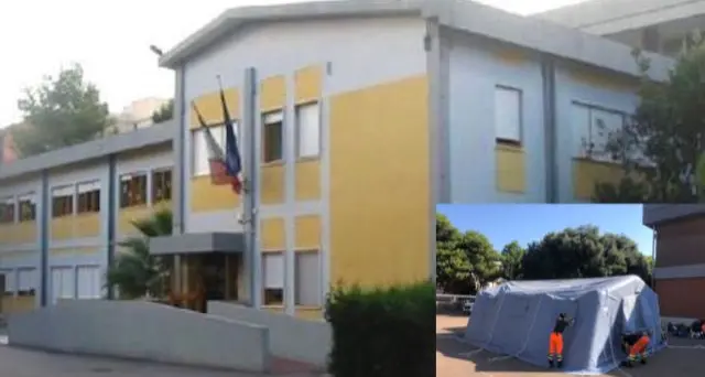 Cagliari. Per le aule inagibili in via Stoccolma le lezioni cominciano in tenda