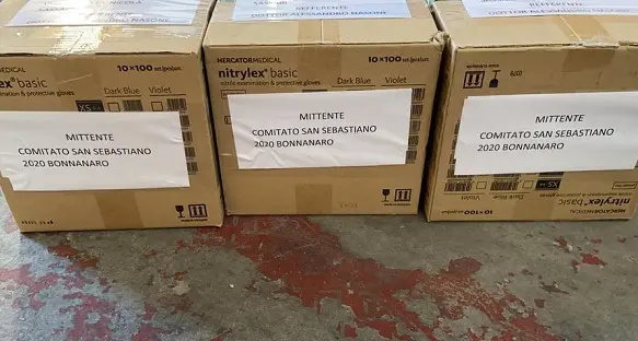 San Sebastiano 2020. Il comitato dona tute, guanti e visiere alla Rianimazione del Santissima Annunziata di Sassari