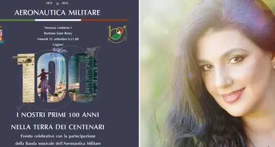 Cento Anni dell’Aeronautica a Cagliari: Maria Giovanna Cherchi con la Banda