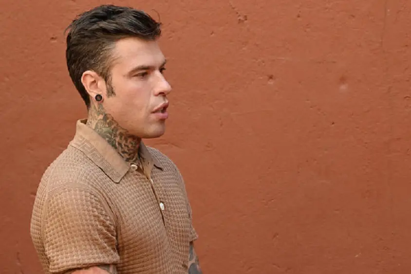 il rapper e produttore musicale Fedez, uno dei quattro giudici del programma, alla presentazione stampa dell\\'edizione di X Factor 2022, Milano, 13 settembre 2022. ANSA/DANIEL DAL ZENNARO