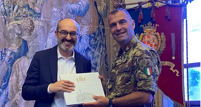 Cagliari. Il nuovo comandante della Brigata Sassari in visita a Palazzo Bacaredda
