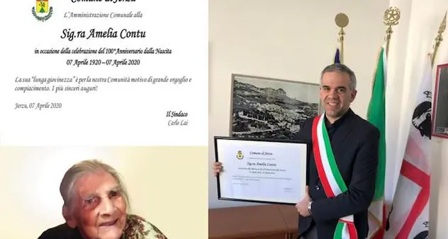 Jerzu festeggia i cento anni di Amelia Contu