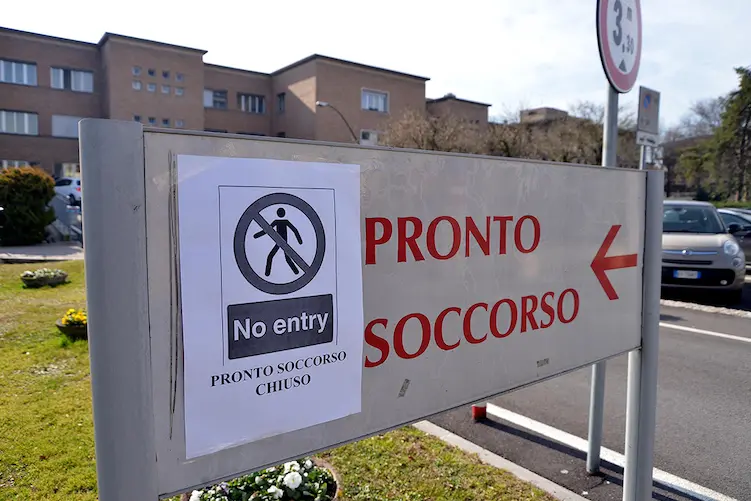 Ospedale di Codogno, dove \\u00E8 ricoverato il ragazzo che ha contratto il Coronavirus (Maurizio Maule/Fotogramma, Codogno - 2020-02-21) p.s. la foto e\\' utilizzabile nel rispetto del contesto in cui e\\' stata scattata, e senza intento diffamatorio del decoro delle persone rappresentate