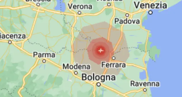 Terremoto in Veneto, scossa di magnitudo 4.4 avvertita anche a Bologna