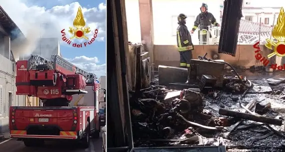 Olbia. Incendio in un appartamento, intervengono i Vigili del fuoco