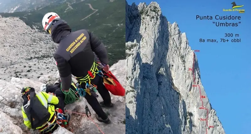 Oliena. Intervento per salvare alpinisti bloccati sul Monte Corrasi