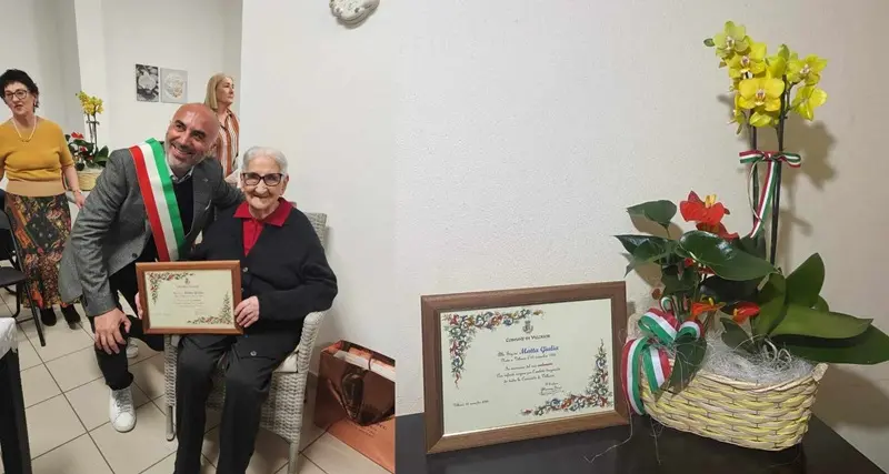 Villasor. La signora Giulia omaggiata dal sindaco per i suoi 100 anni