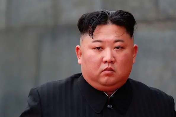 North Korean leader Kim Jong Un attends a wreath laying ceremony at the Ho Chi Minh mausoleum in Hanoi on March 2, 2019. (Photo by JORGE SILVA / POOL / AFP)        (Photo credit should read JORGE SILVA/AFP/Getty Images)
