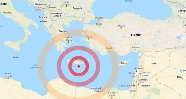 Terremoto Creta. Sisma magnitudo 6.7. C’è il rischio tsunami