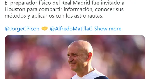 Anche la Nasa chiama Antonio Pintus, preparatore del Real Madrid