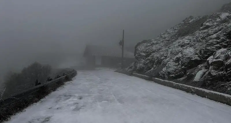 Prima neve di stagione sul Bruncu Spina