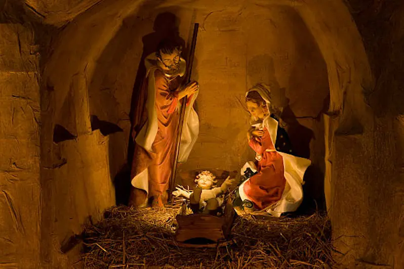 Into the heart of Christmas: Nativity scene.