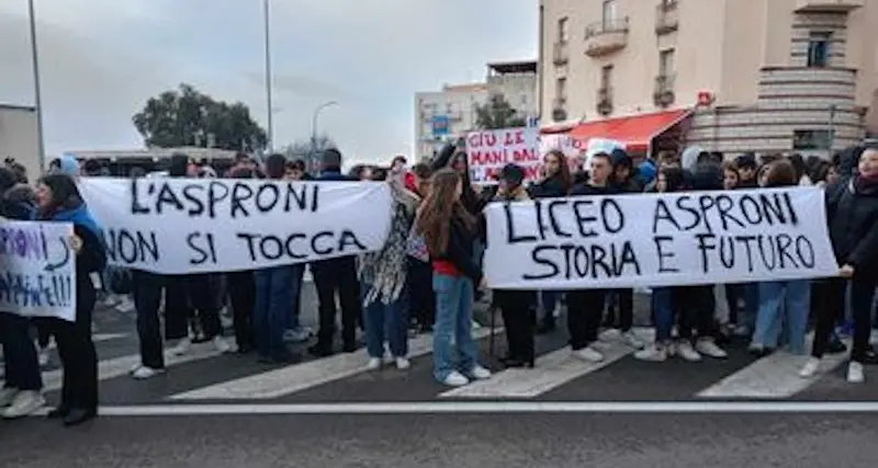 Nuoro, \"Salviamo il liceo Asproni\": studenti e docenti in piazza