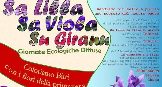 Sa lilla, sa viola, su giranu – Coloriamo Bitti con i fiori della primavera: l’evento che riqualifica il paese