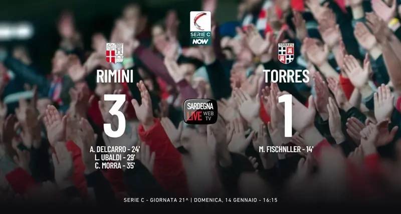 La Torres cade a Rimini: sassaresi sconfitti in rimonta, è 3-1