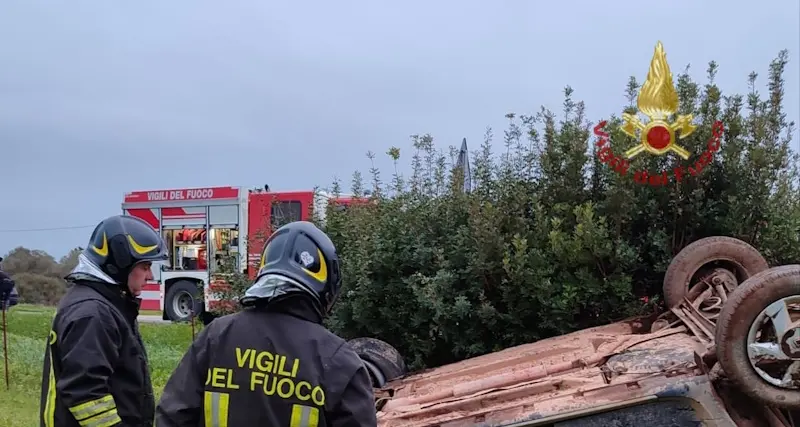 San Gavino Monreale. Auto esce di strada e si ribalta: un morto e 3 feriti