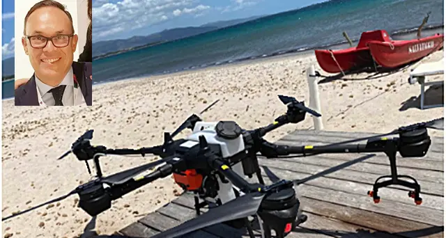 E’ arrivato Luigi, il drone in grado di sanificare le spiagge dal Covid-19: test anche al Poetto e ad Alghero