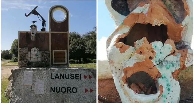 Deturpato monumento in memoria della rivolta di Pratobello