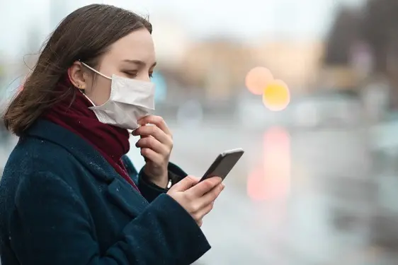 Environment protection, air pollution and anti-virus concept