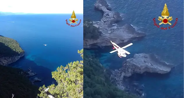 Coppia disorientata sul sentiero per Cala Biriala. Spettacolare intervento aereo dei Vigili del fuoco
