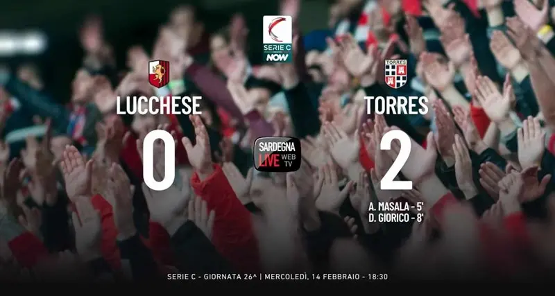 Due gol, un rigore parato e un'espulsione: la Torres batte la Lucchese