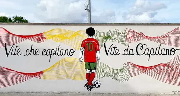 Il baby calciatore Gabriele Cipolla travolto da un treno: il bellissimo murale per non dimenticarlo