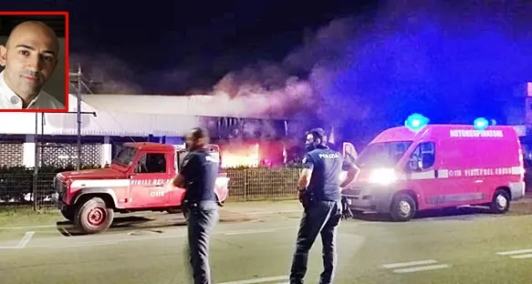 Incendio doloso da Stockhouse: indaga la Polizia. Gianluca Aresu: “Un danno enorme anche al nostro laboratorio di dolci”