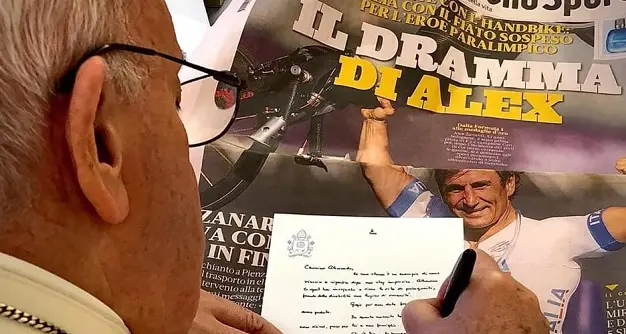 La lettera di Papa Francesco ad Alex Zanardi