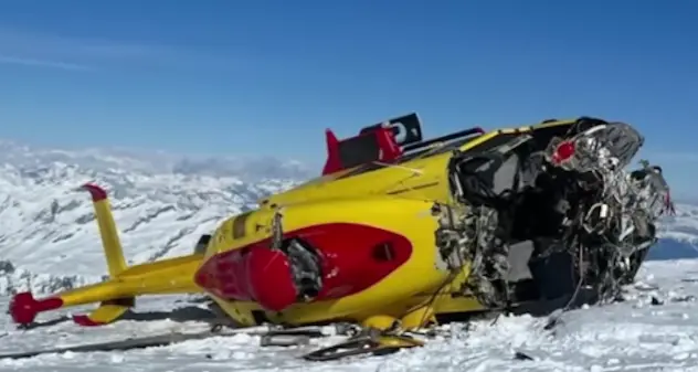 Elicottero del 118 precipita sul Monte Rosa: tutti illesi. IL VIDEO