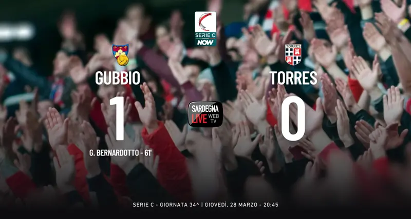 La Torres cade a Gubbio: sassaresi sconfitti 1-0