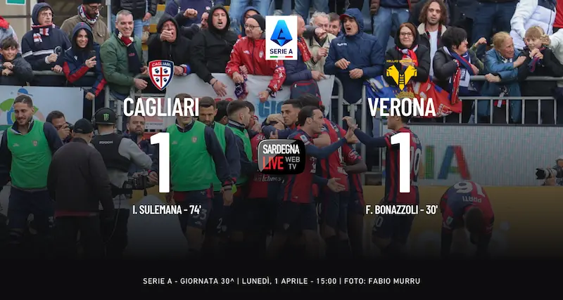 Cagliari. Pareggio contro il Verona. Ranieri si dice comunque soddisfatto