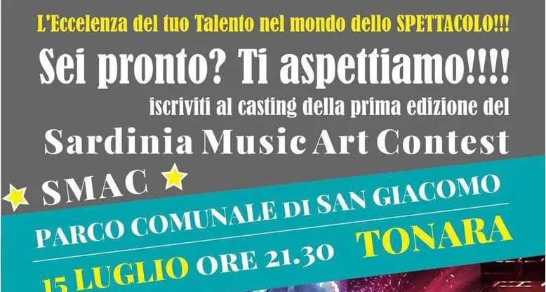 In programma a Tonara una nuova tappa del talent show \"Sardinia Music Art Contest\"