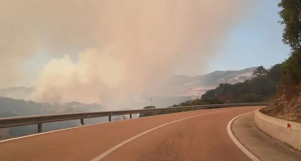 Inferno di fuoco nel sud della Sardegna: sono ancora in corso operazioni di spegnimento e bonifica