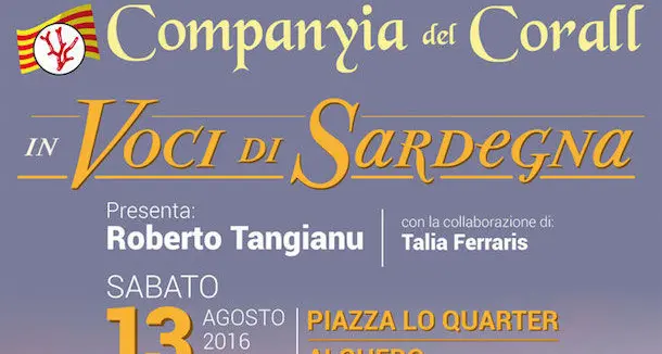 Voci di Sardegna: appuntamento questa sera con il grande evento organizzato dalla Companyia del Corall