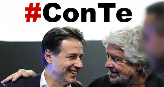 Sostegno a Conte. Grillo lancia l'hashtag #ConTe