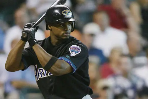 HOUSTON - JUNE 27:  Second baseman Junior Spivey #37 of the Arizona Diamondbacks waits for the pitch during the MLB game against the Houston Astros on June 27, 2002 at Minute Maid Park in Houston, Texas. The Astros won 7-4. (Photo by Ronald Martinez/Getty Images)