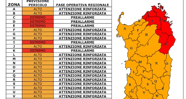 Incendi. Protezione civile: avviso per pericolosità estrema